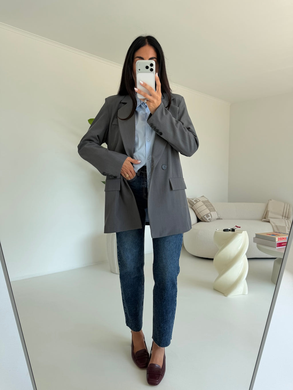 BLAZER DOPPIO BOTTONE GREY