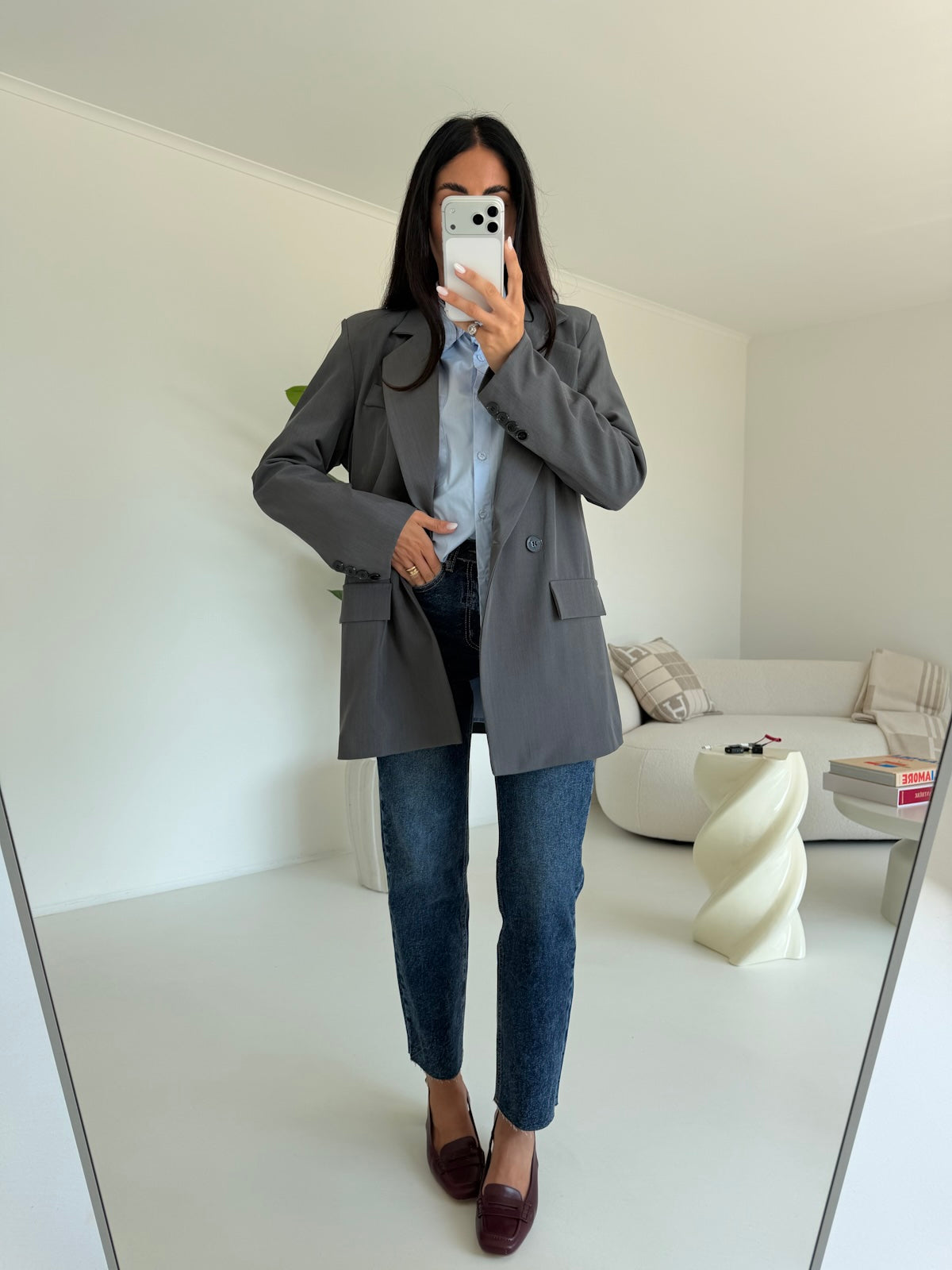BLAZER DOPPIO BOTTONE GREY