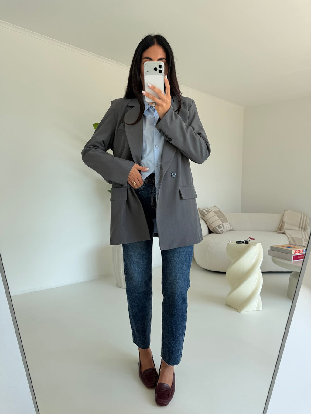 BLAZER DOPPIO BOTTONE GREY