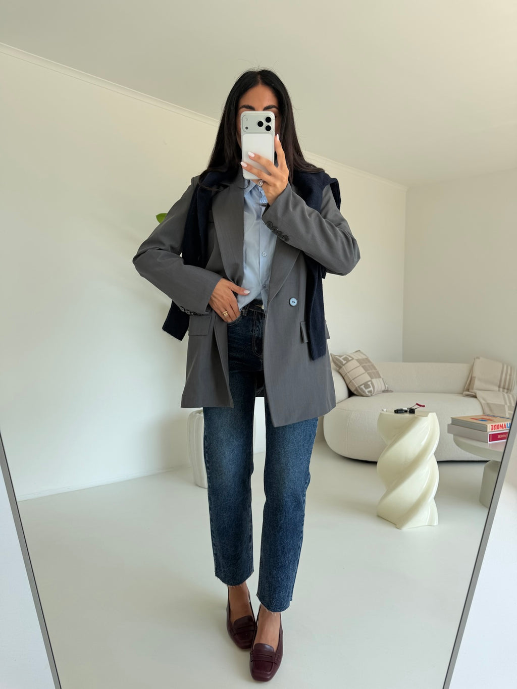 BLAZER DOPPIO BOTTONE GREY