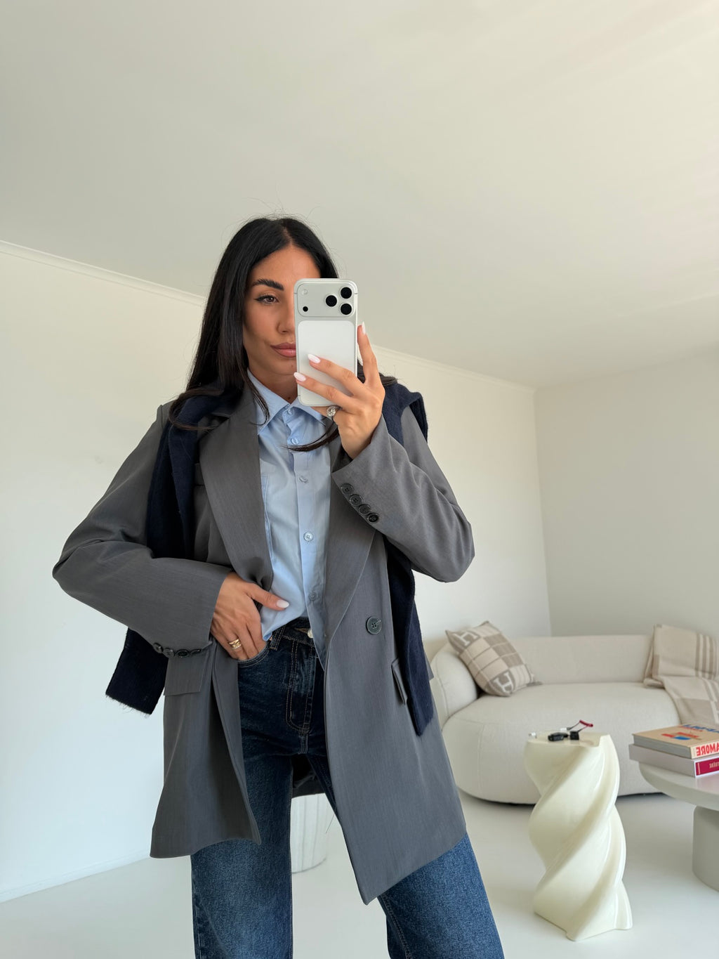 BLAZER DOPPIO BOTTONE GREY