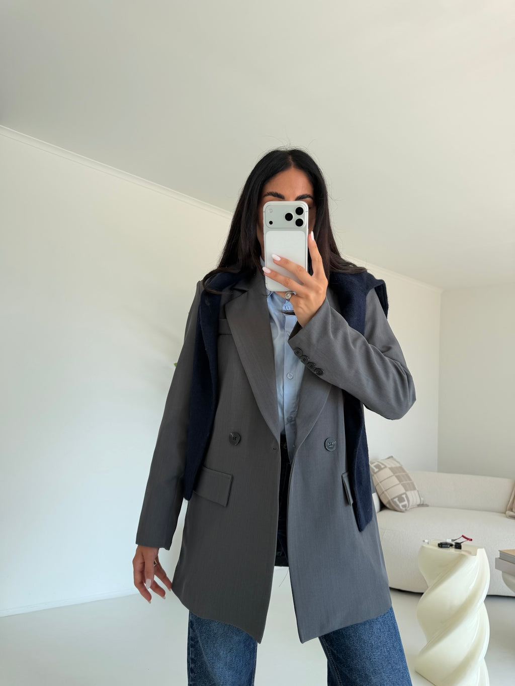 BLAZER DOPPIO BOTTONE GREY