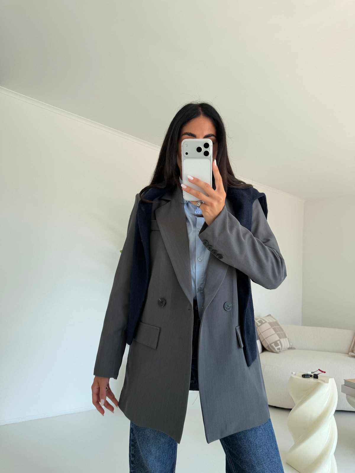 BLAZER DOPPIO BOTTONE GREY