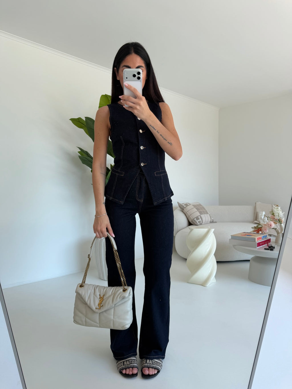 K912-GILET DENIM STEFANY