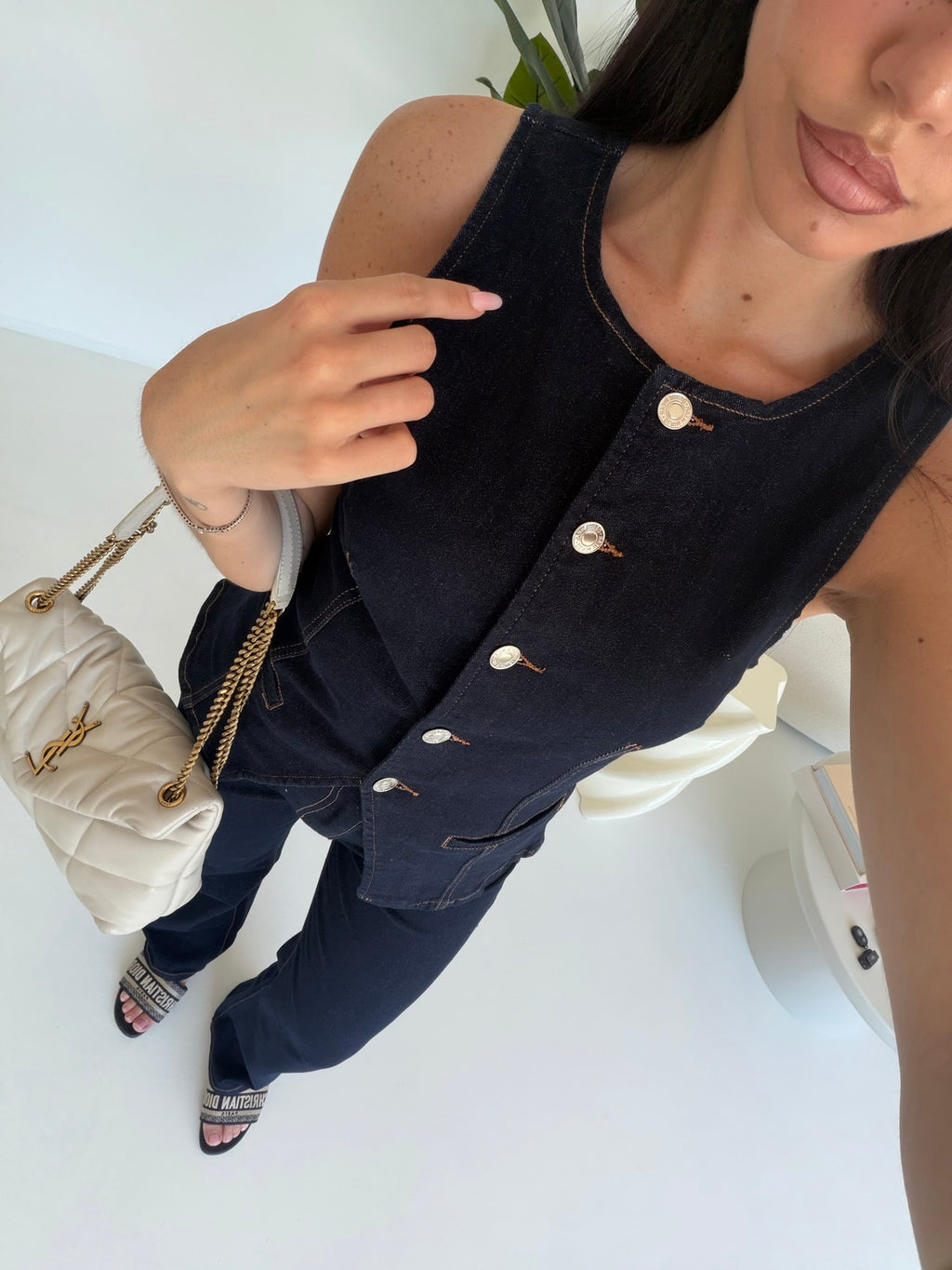 K912-GILET DENIM STEFANY