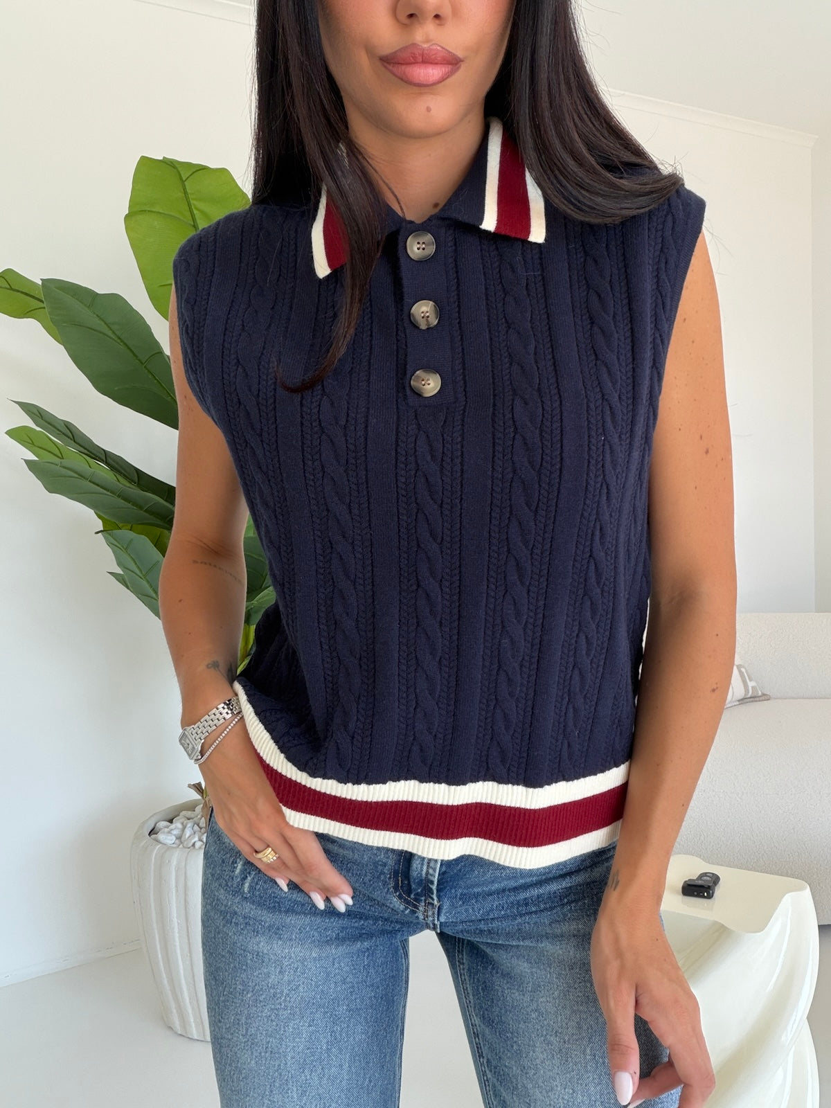 7129-GILET ENGLAND BLU NAVY