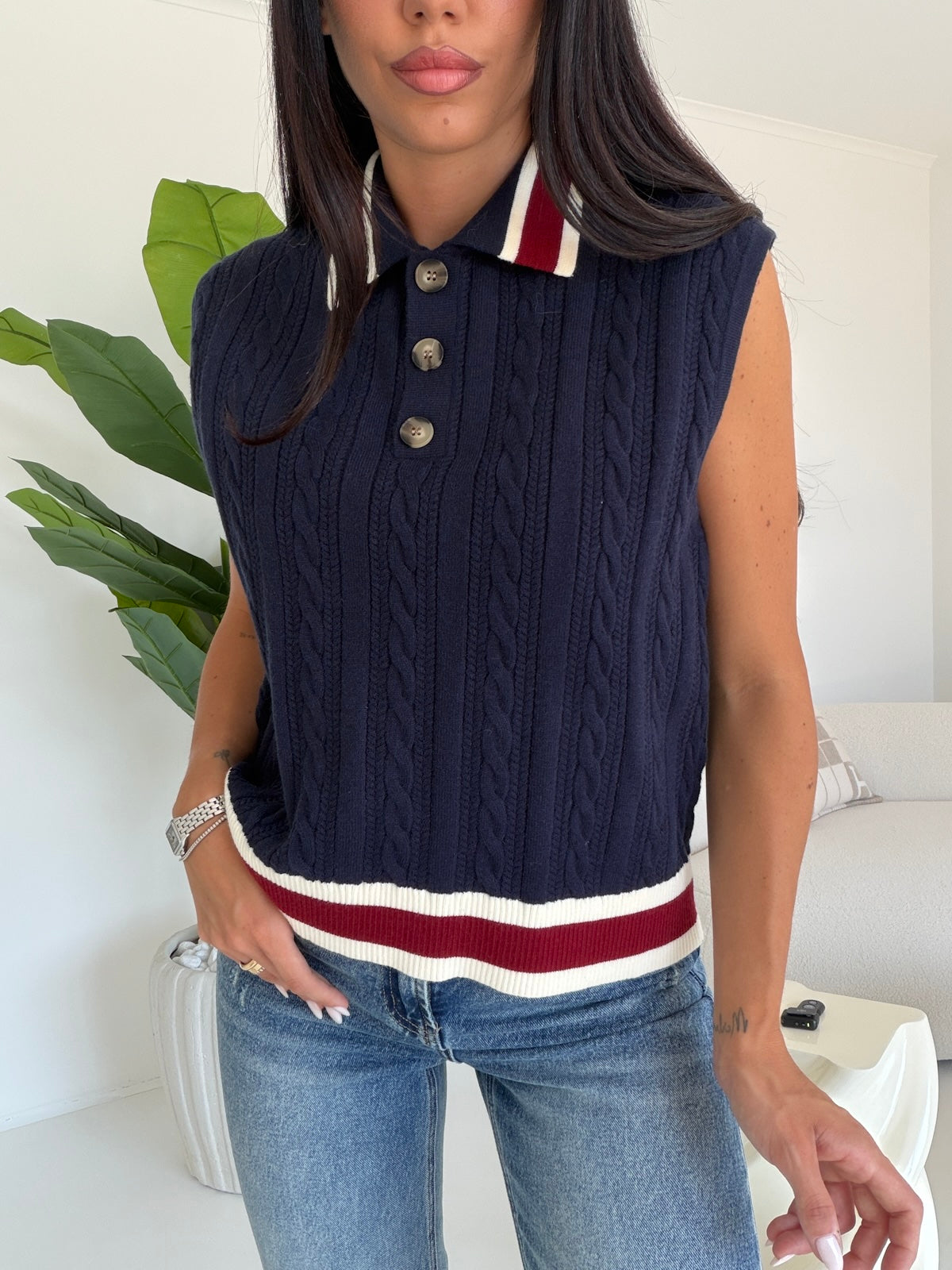 7129-GILET ENGLAND BLU NAVY