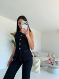K912-GILET DENIM STEFANY