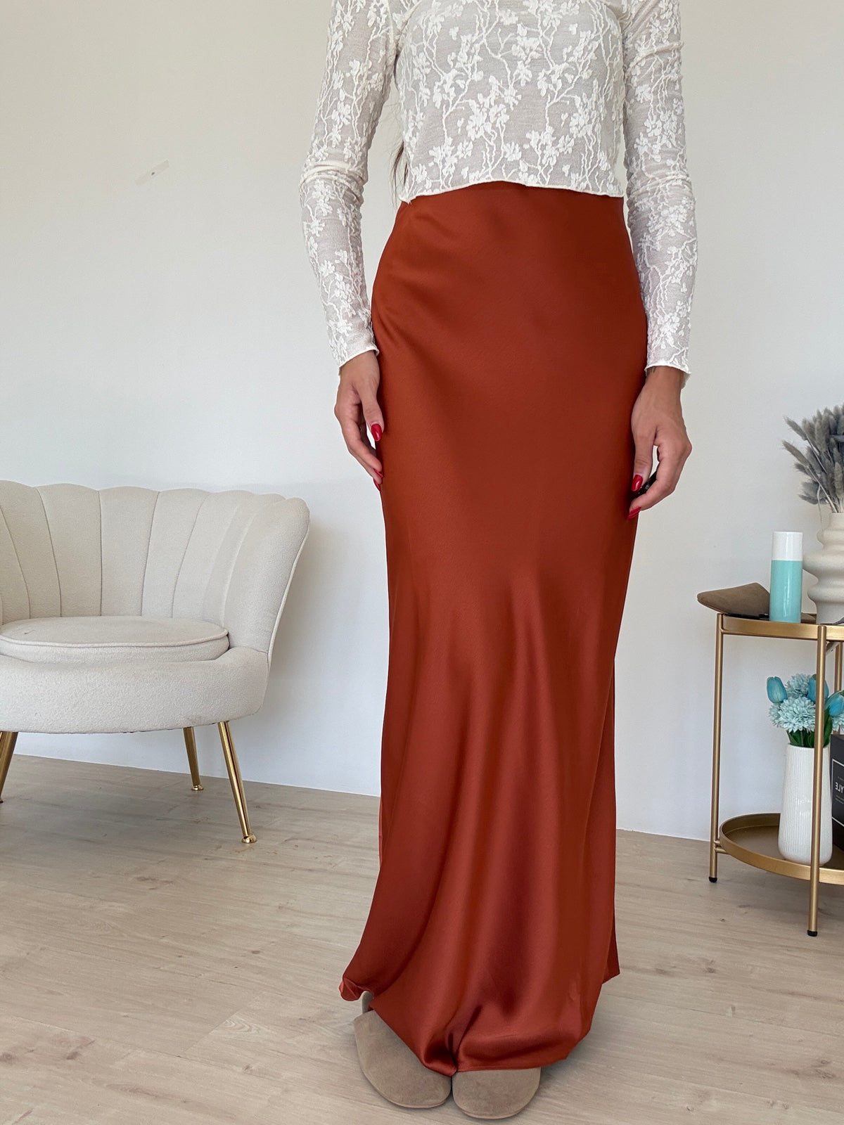 23960JJ-GONNA SATIN COCCIO