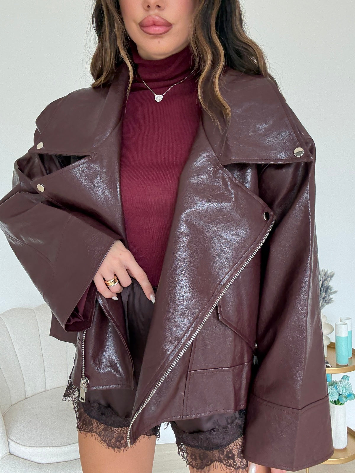 PU8020-1-BIKER ECOPELLE BORDEAUX