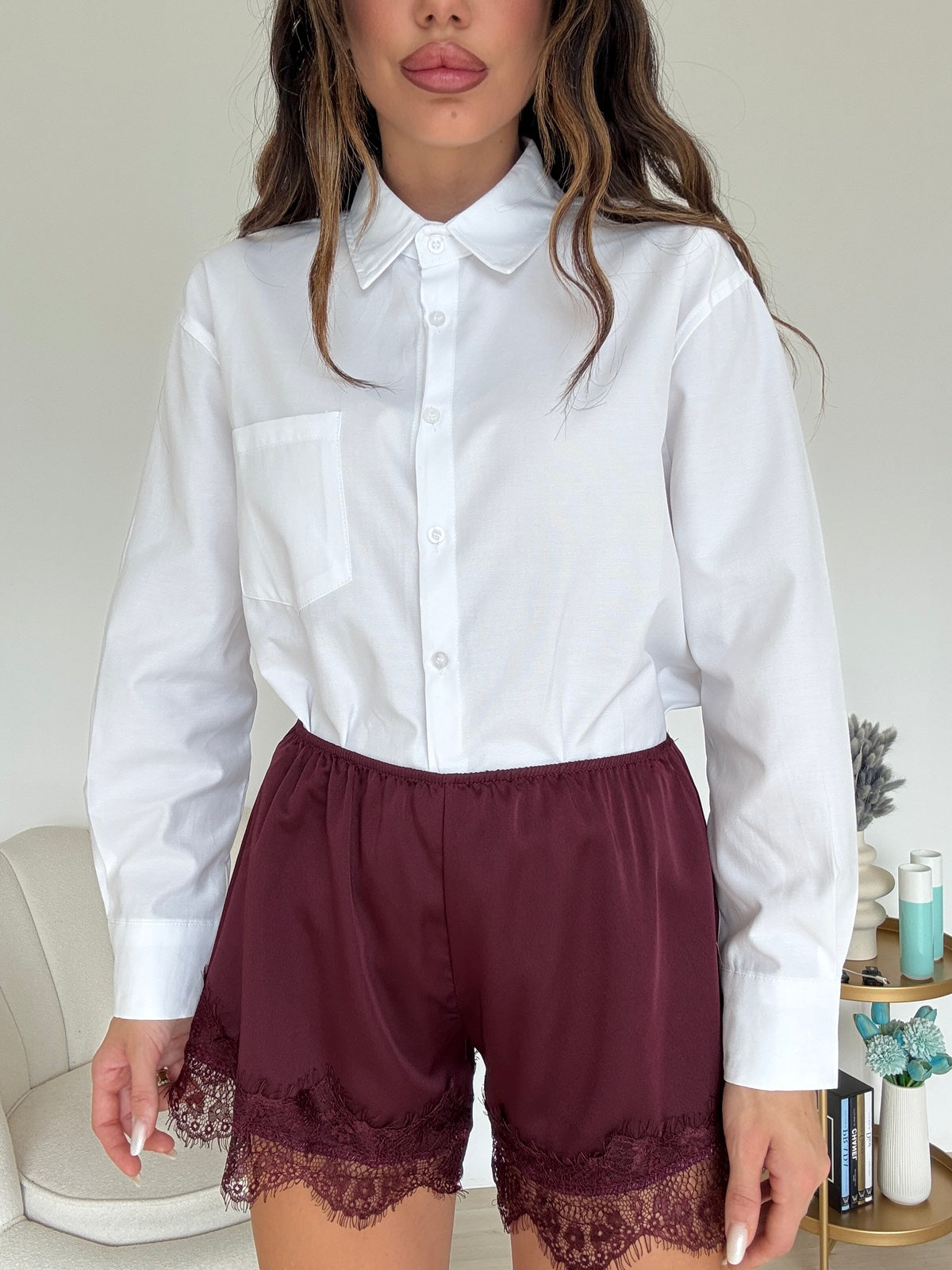 SHORT ICONIC BORDEAUX