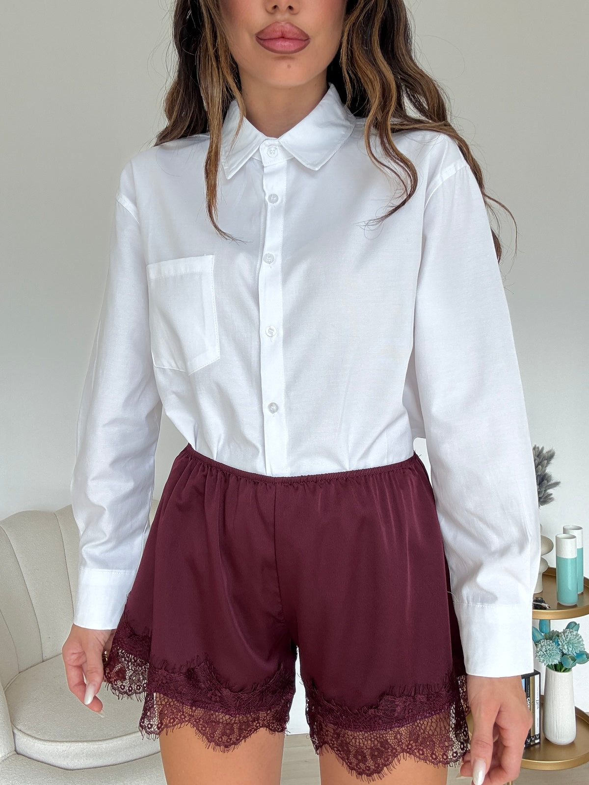 SHORT ICONIC BORDEAUX