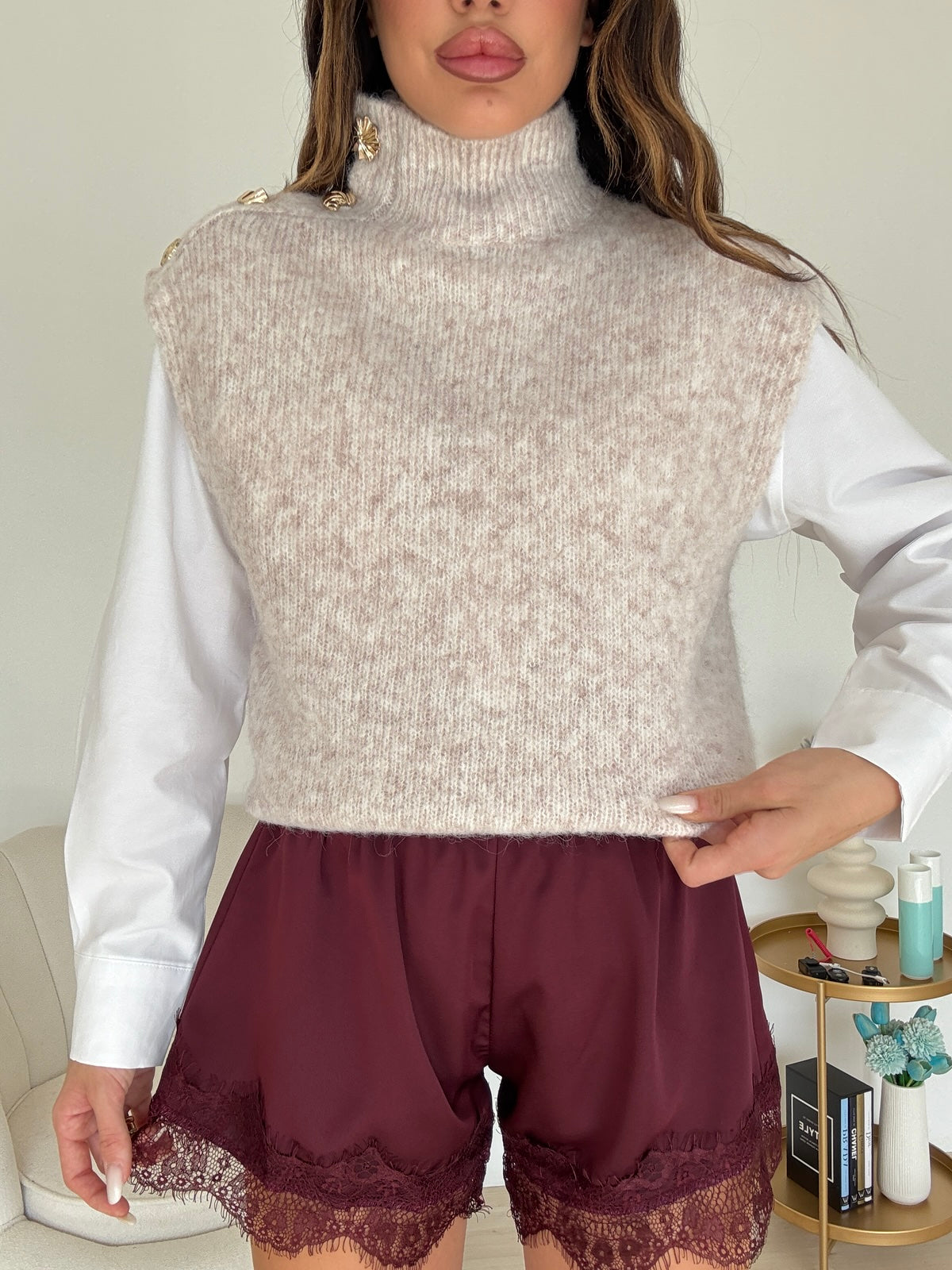 SHORT ICONIC BORDEAUX