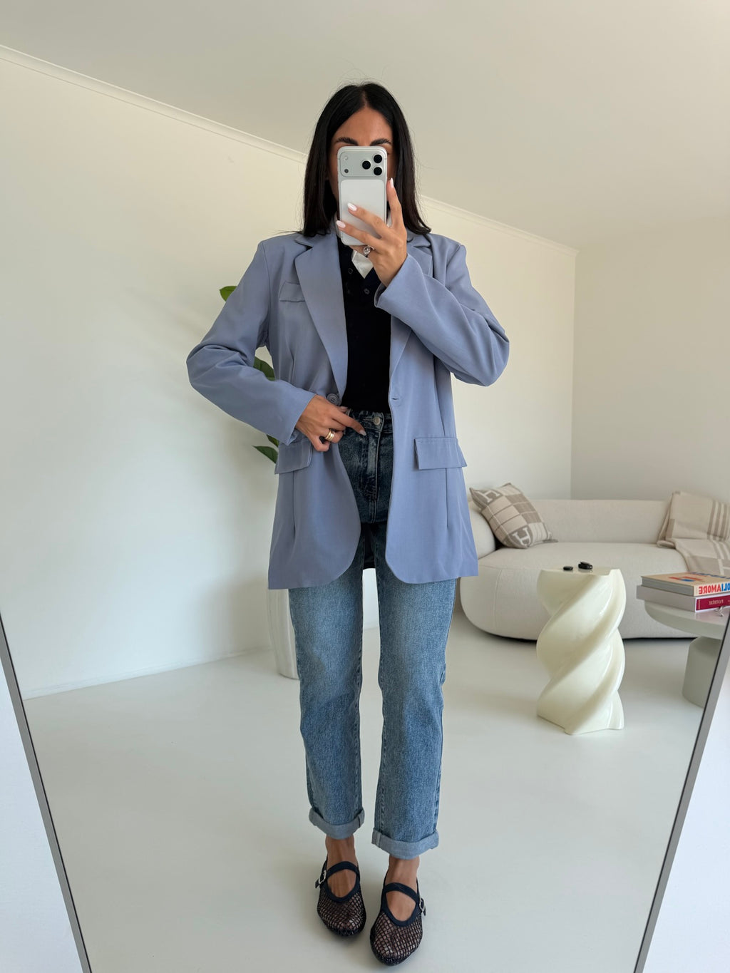 BLAZER OVERSIZE POLVERE