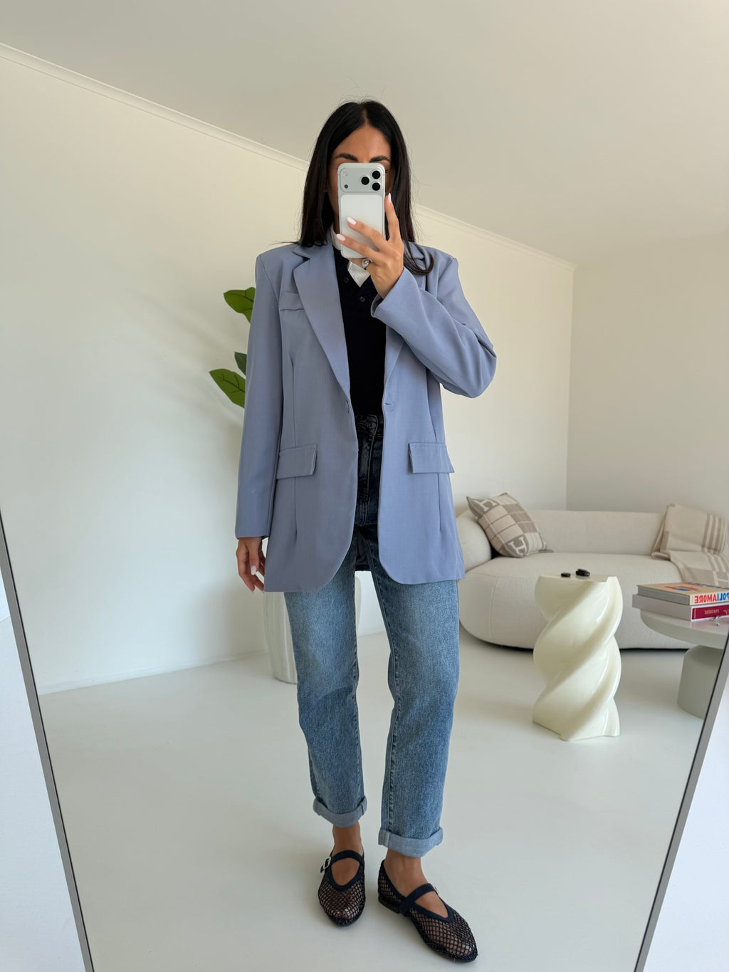BLAZER OVERSIZE POLVERE