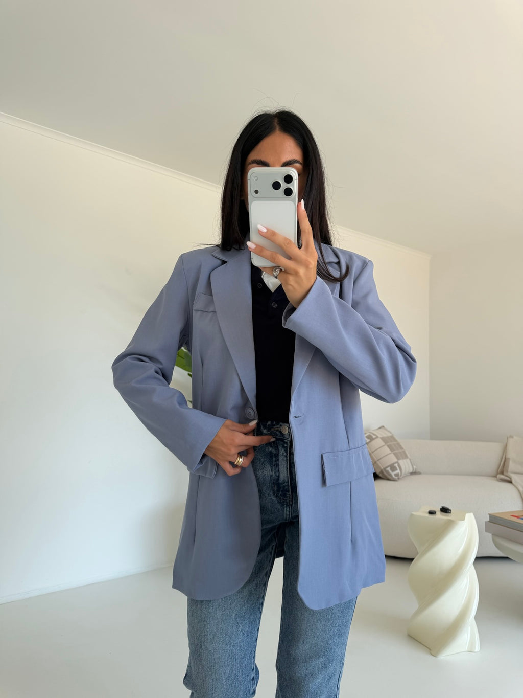 BLAZER OVERSIZE POLVERE