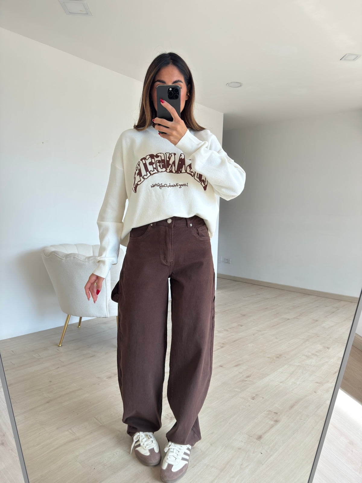 8948-26-JEANS SLOUCHY CHOCO