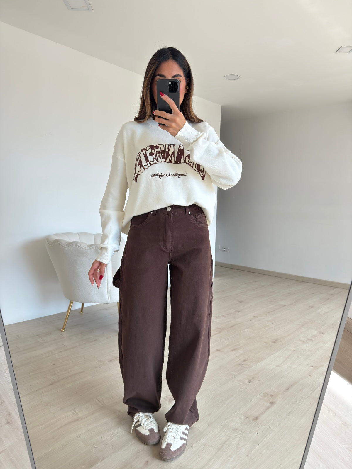 8948-26-JEANS SLOUCHY CHOCO