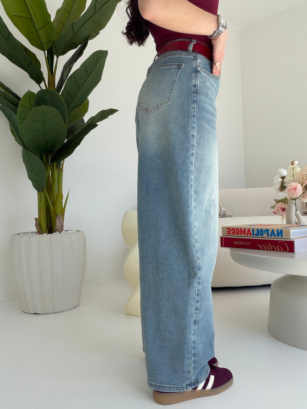 MI2612-2-JEANS BARELL +CINTURA DENIM CHIARO