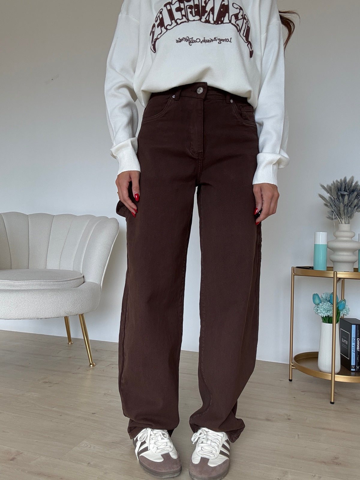 8948-26-JEANS SLOUCHY CHOCO