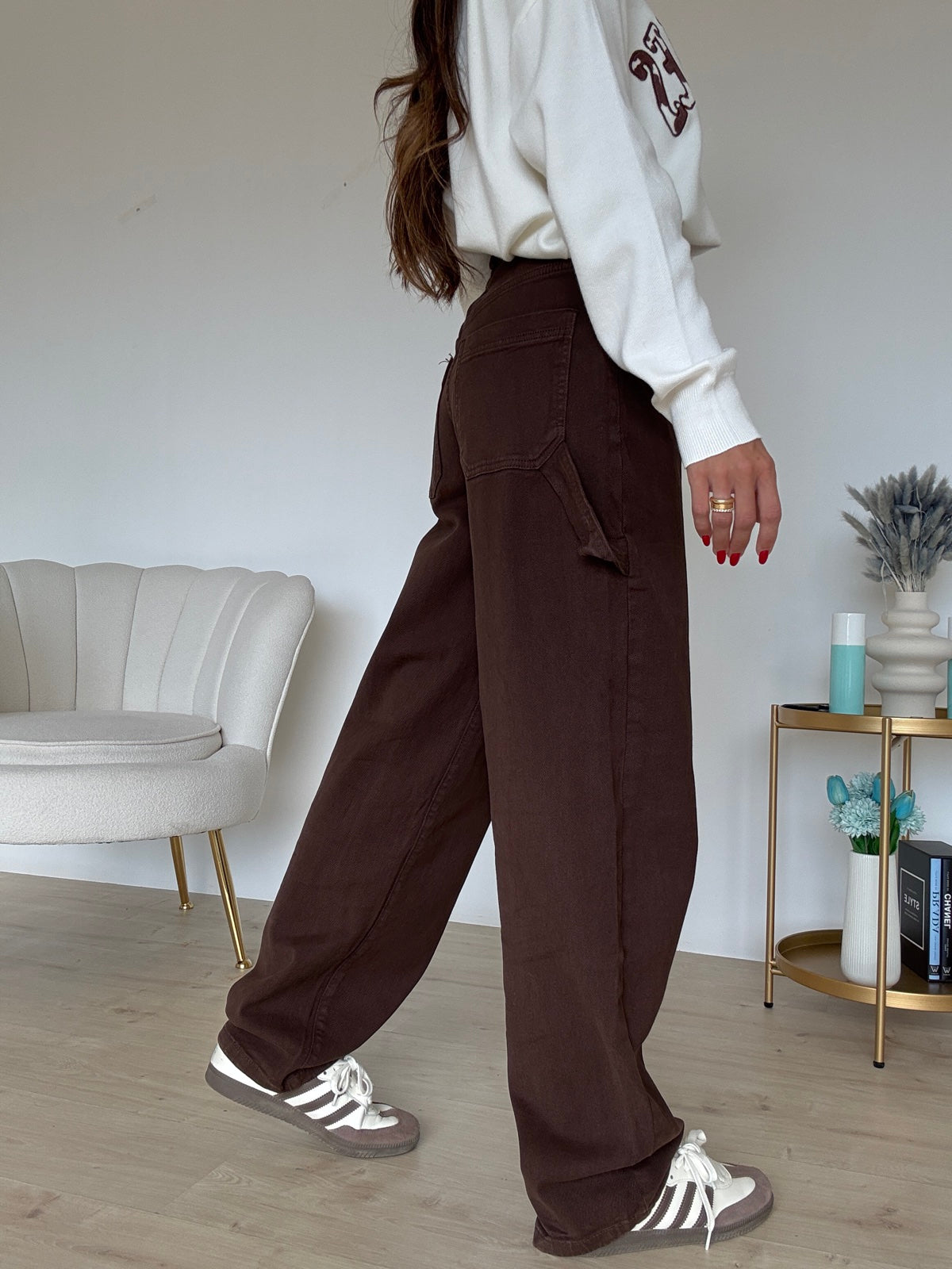 8948-26-JEANS SLOUCHY CHOCO