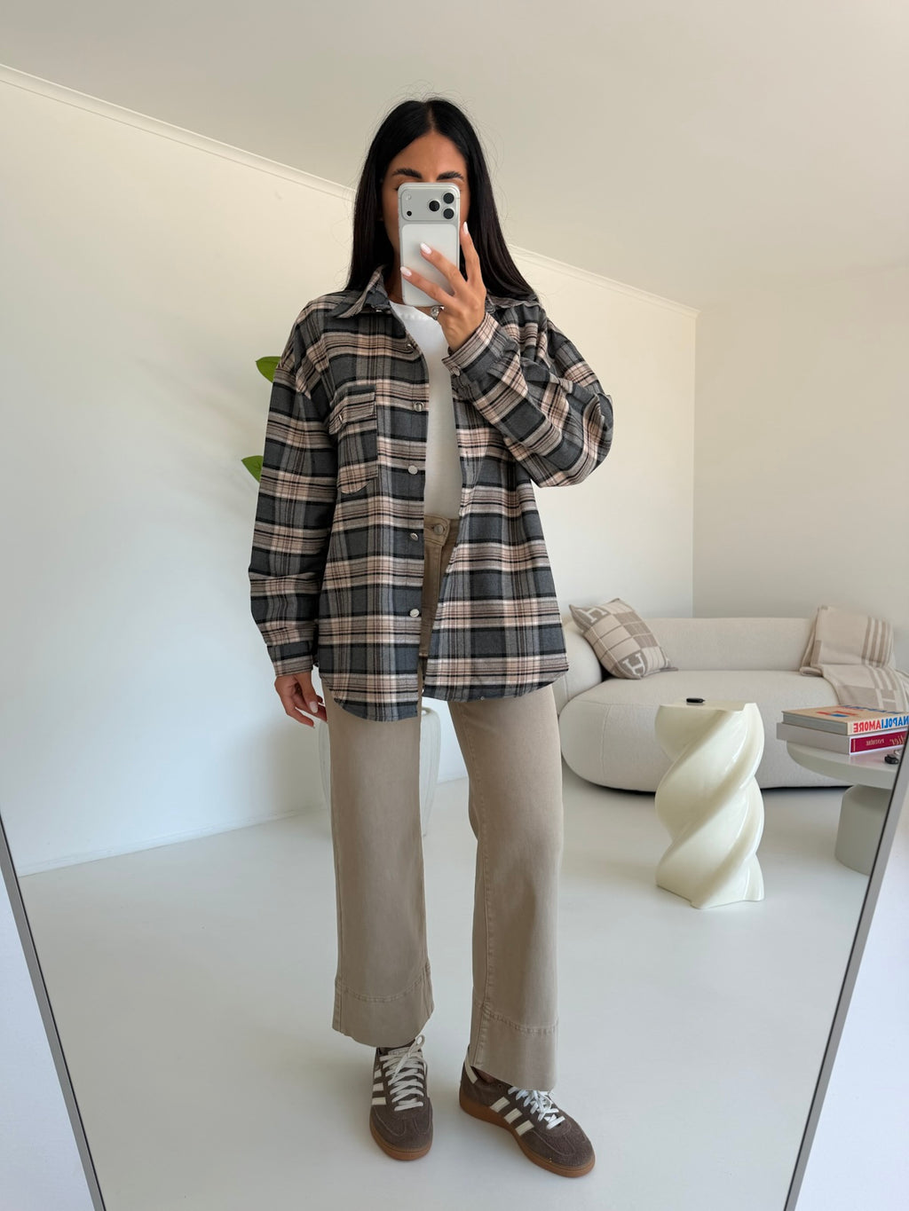 Y16039G-JEANS PALAZZO CROP BISCOTTO