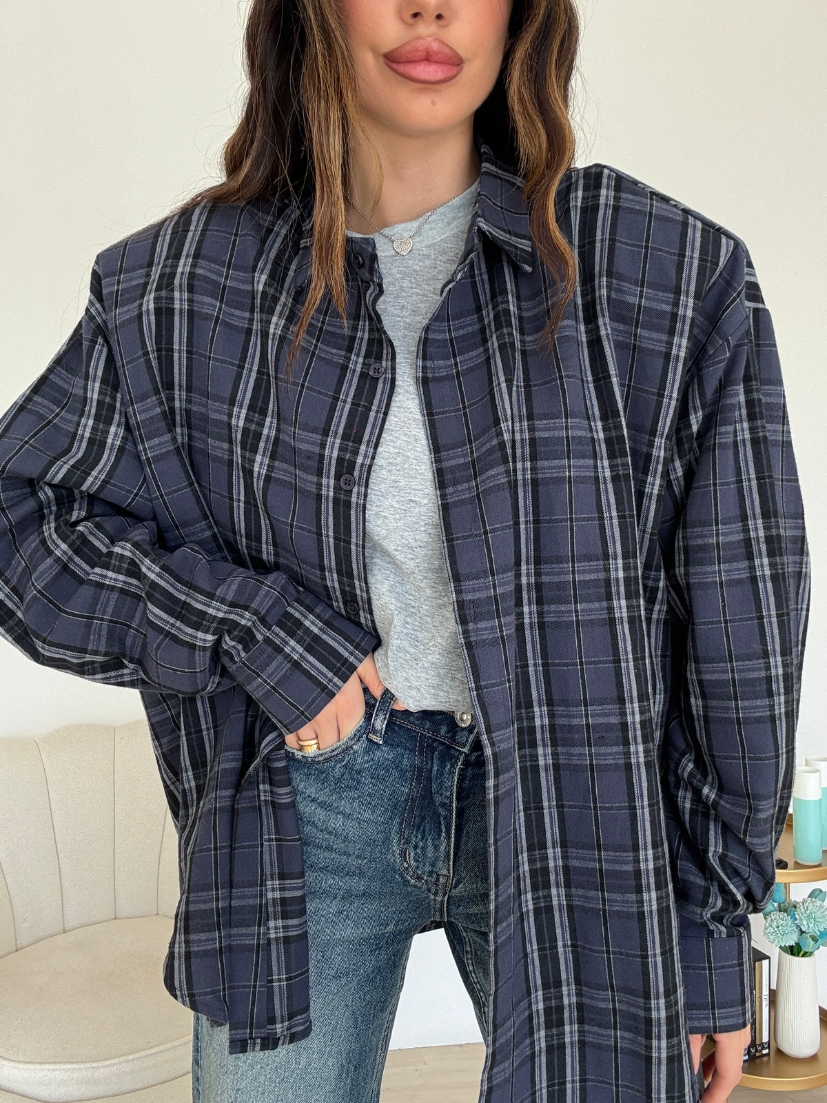 W44559-CAMICIA NEW ORLEANS NAVY