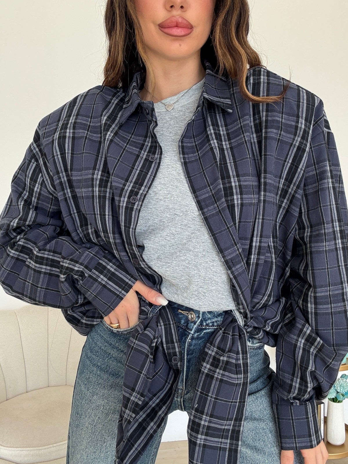 W44559-CAMICIA NEW ORLEANS NAVY
