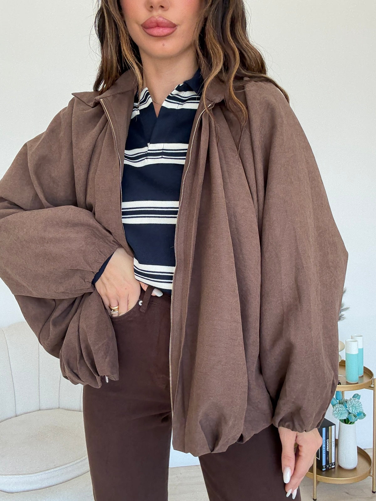 JS1152-BOMBER AVERY CHOCO