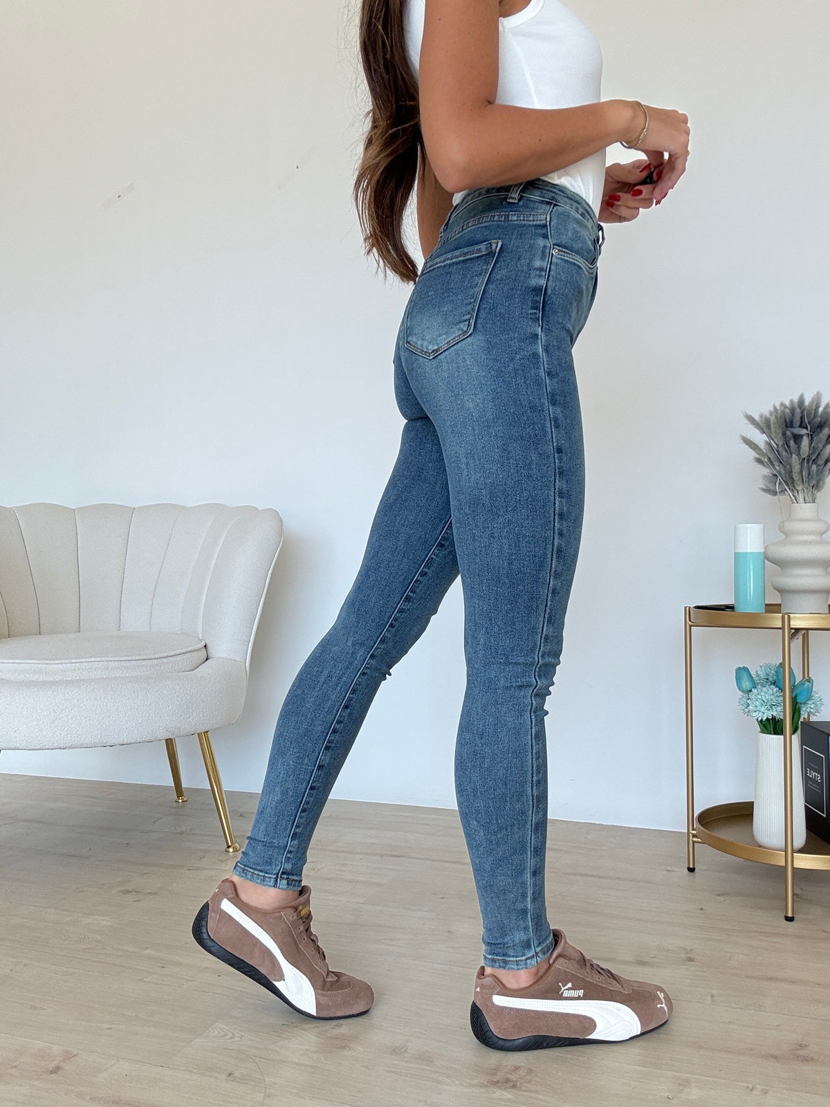 SHW8942-JEANS SKINNY BLU DENIM
