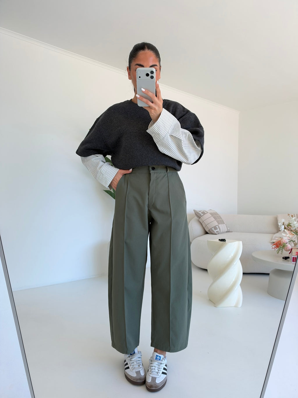 PANTALONE SLOUCHY MILITARE