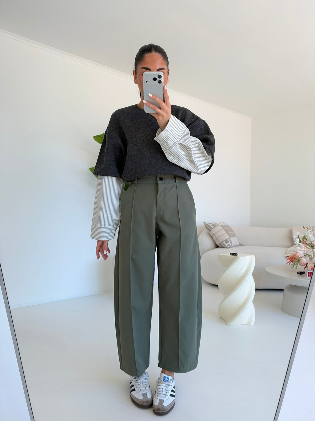 PANTALONE SLOUCHY MILITARE
