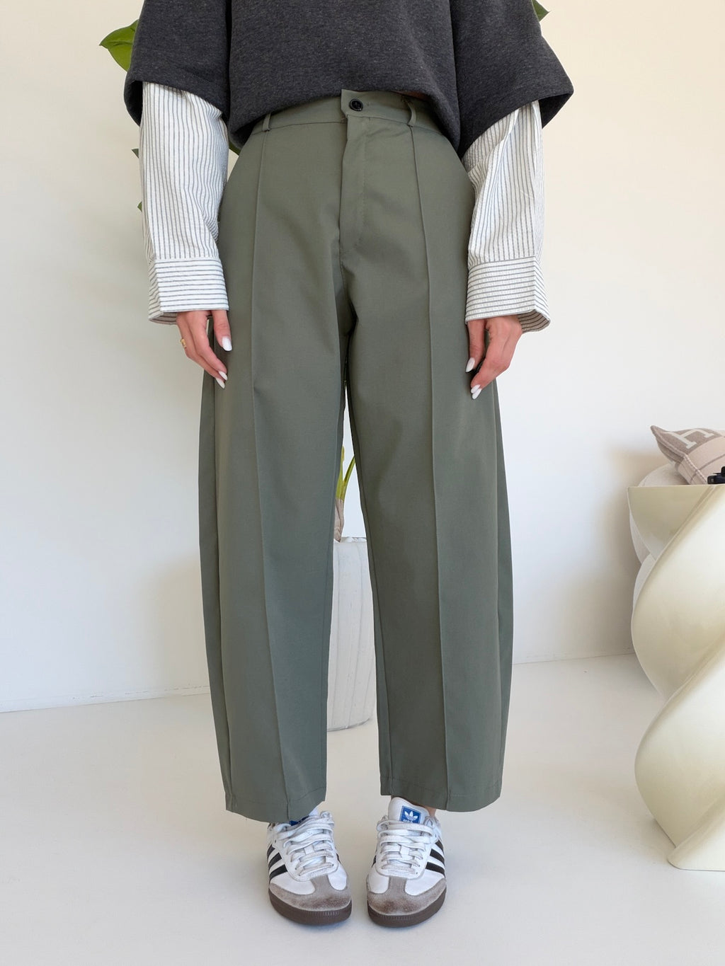 PANTALONE SLOUCHY MILITARE