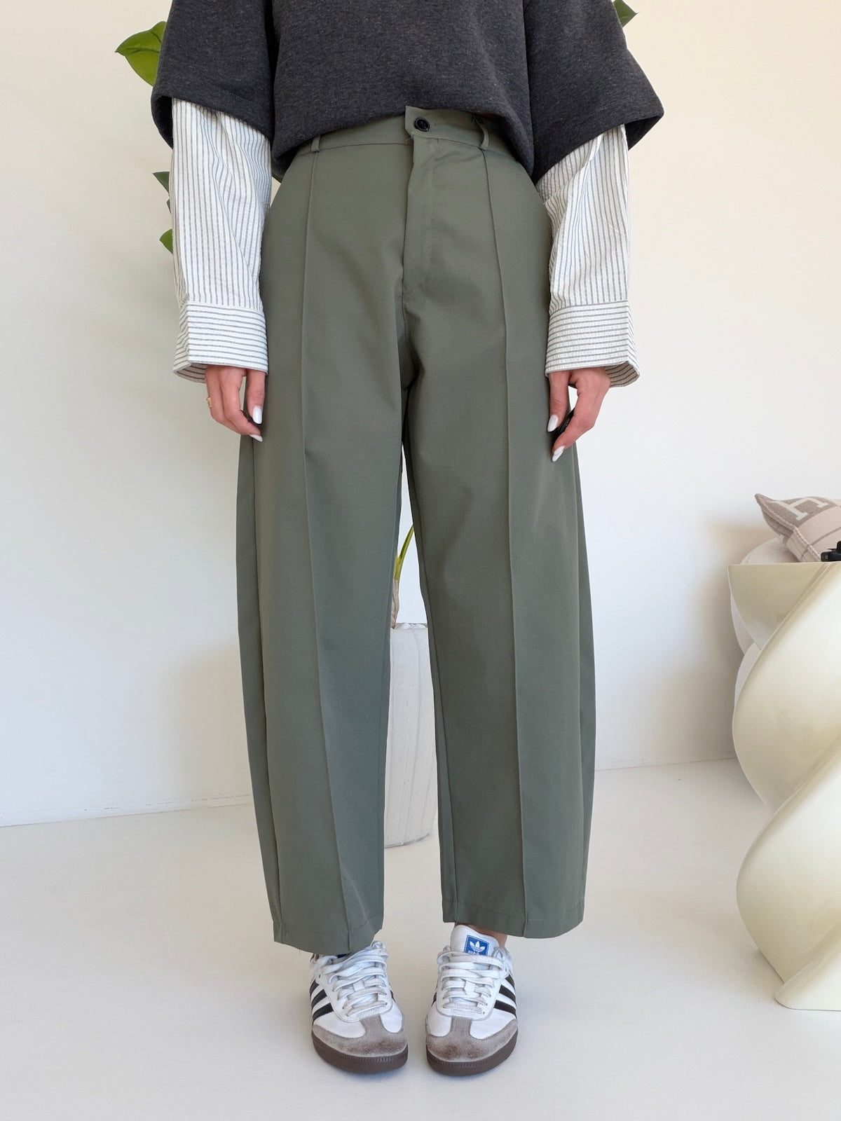 PANTALONE SLOUCHY MILITARE
