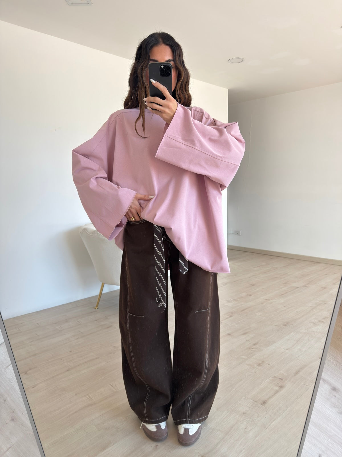 W45252-MAXI T-SHIRT MALVA