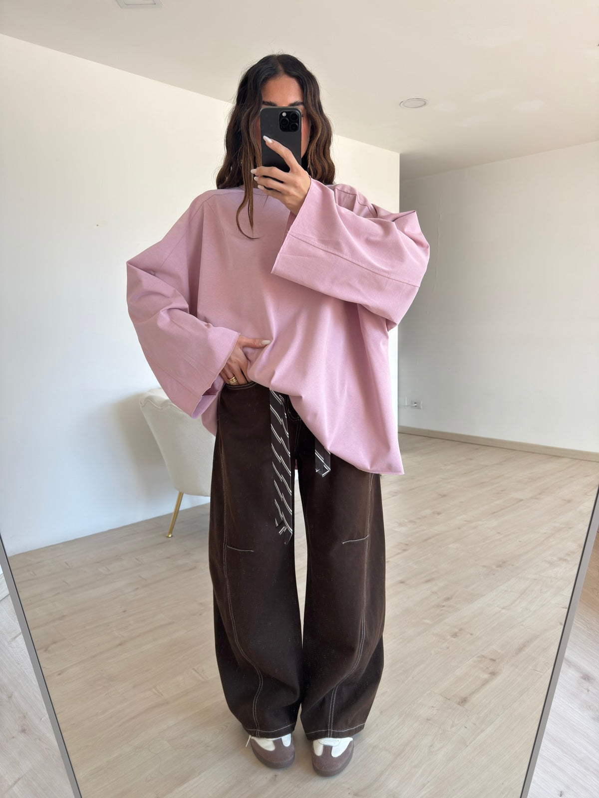 W45252-MAXI T-SHIRT MALVA