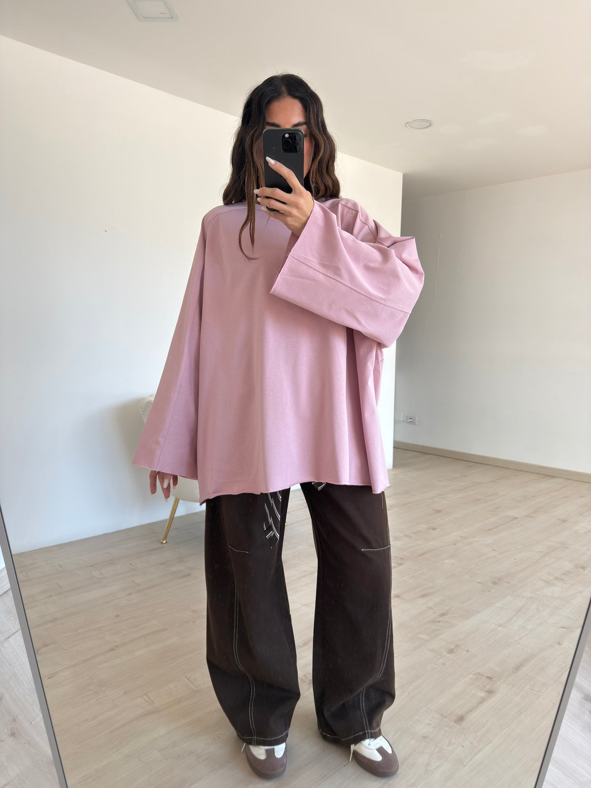 W45252-MAXI T-SHIRT MALVA