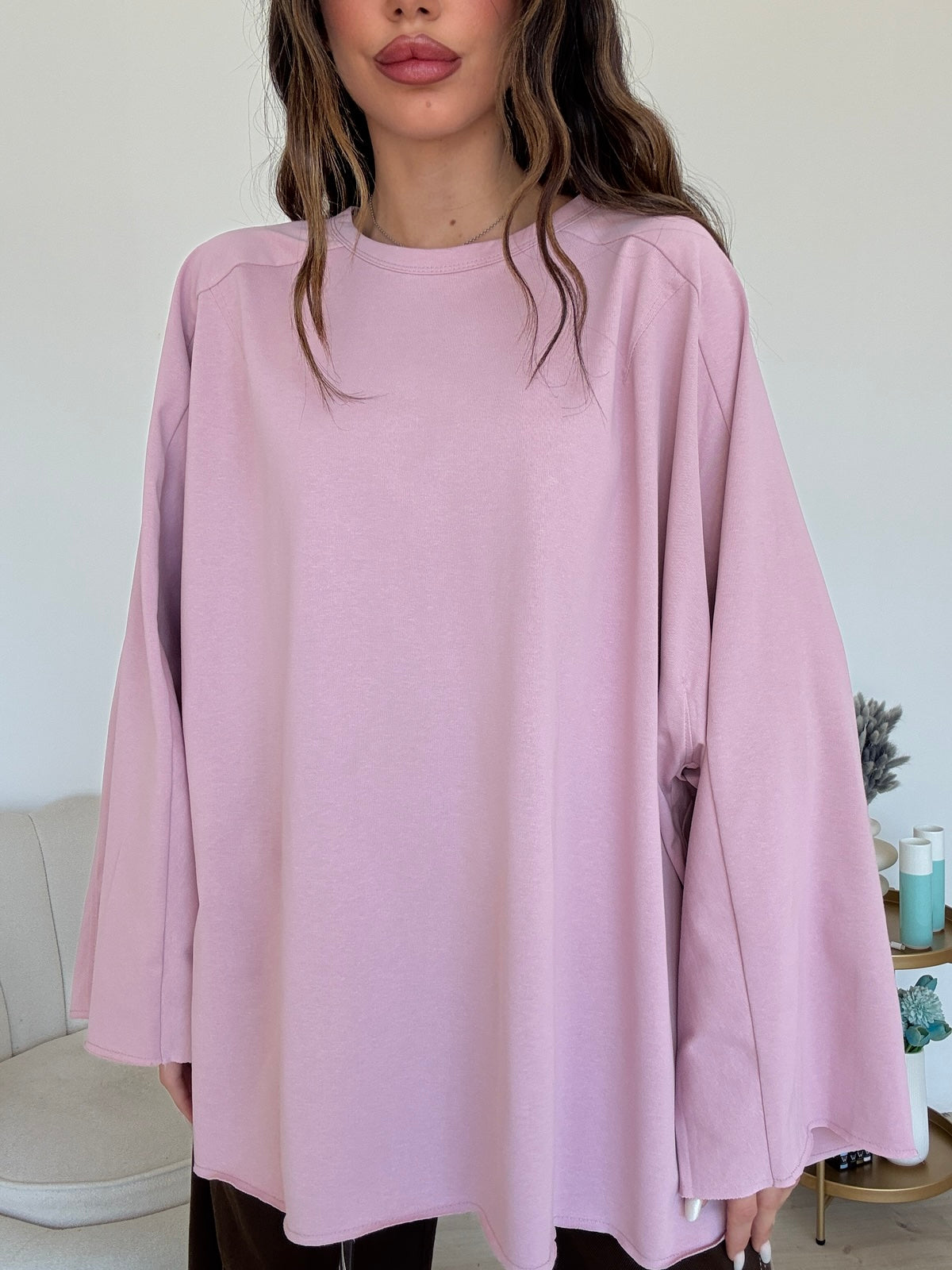 W45252-MAXI T-SHIRT MALVA