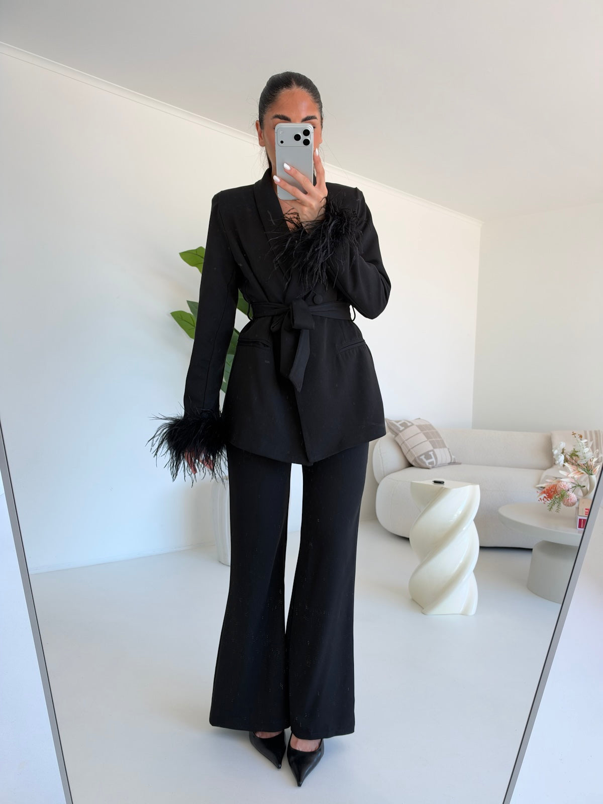 TAILLEUR PLUME NERO