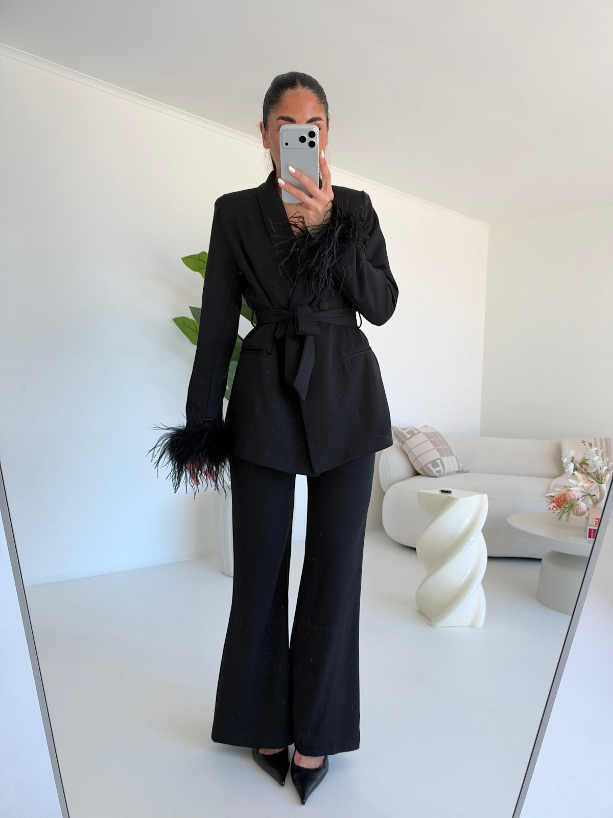 TAILLEUR PLUME NERO