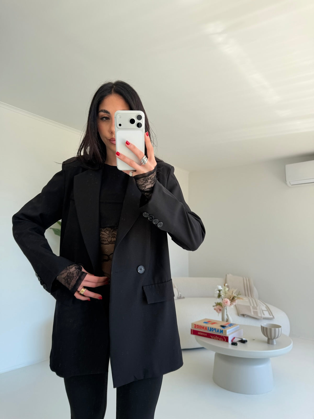 BLAZER DOPPIO BOTTONE NERO
