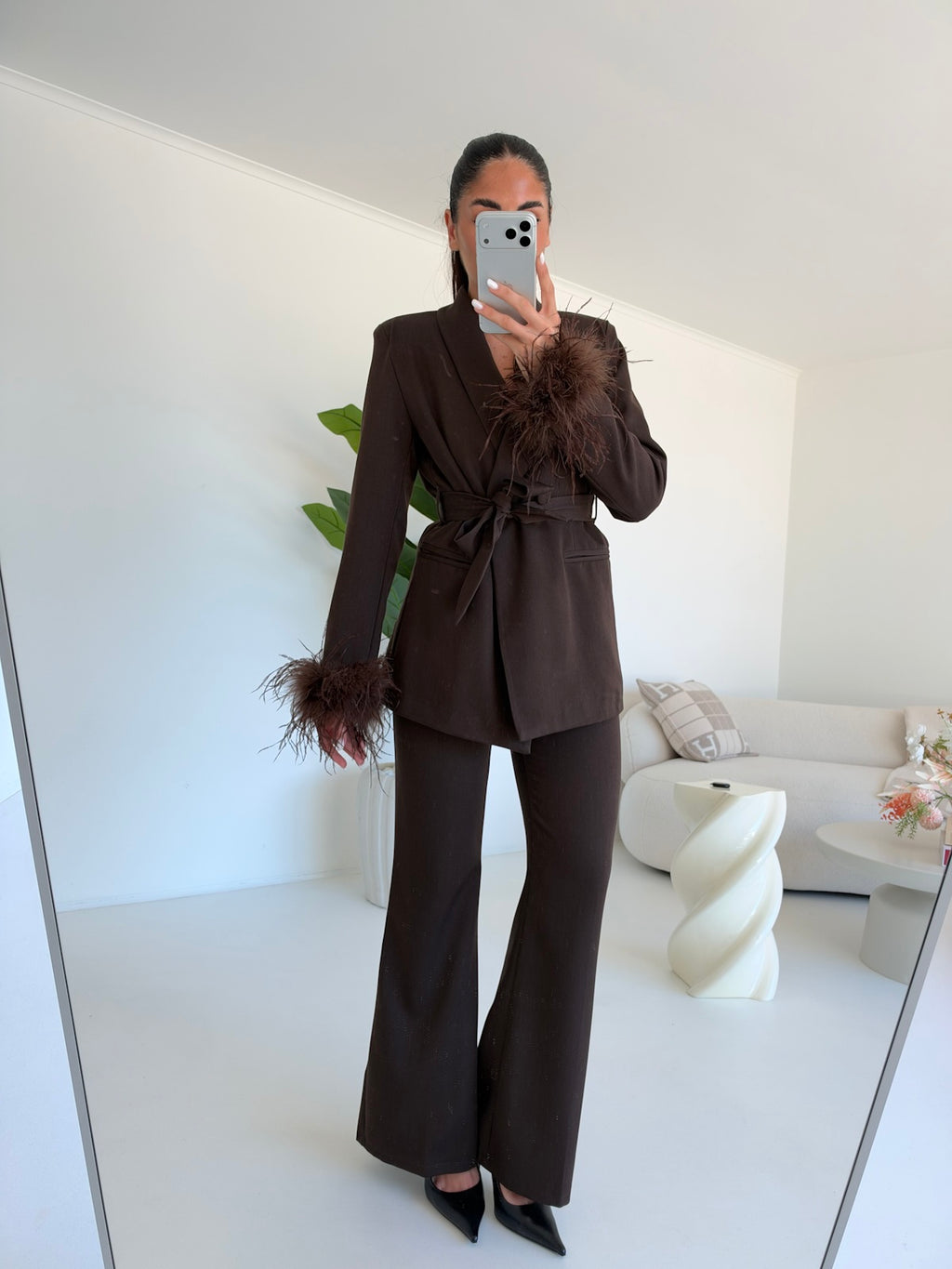 TAILLEUR PLUME CHOCO