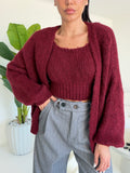 3512-TWINSET JASMINE BORDEAUX