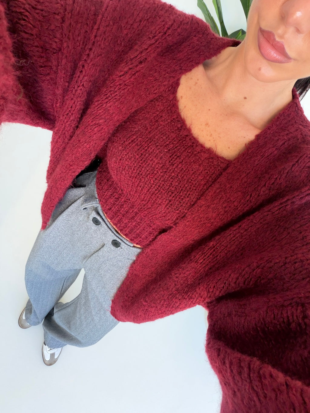 3512-TWINSET JASMINE BORDEAUX