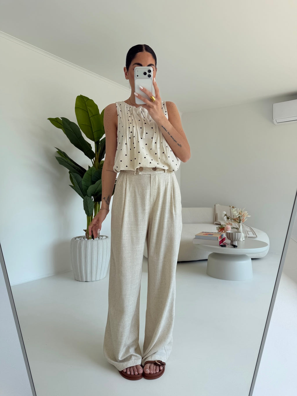 PANTALONE PALAZZO MUST BURRO