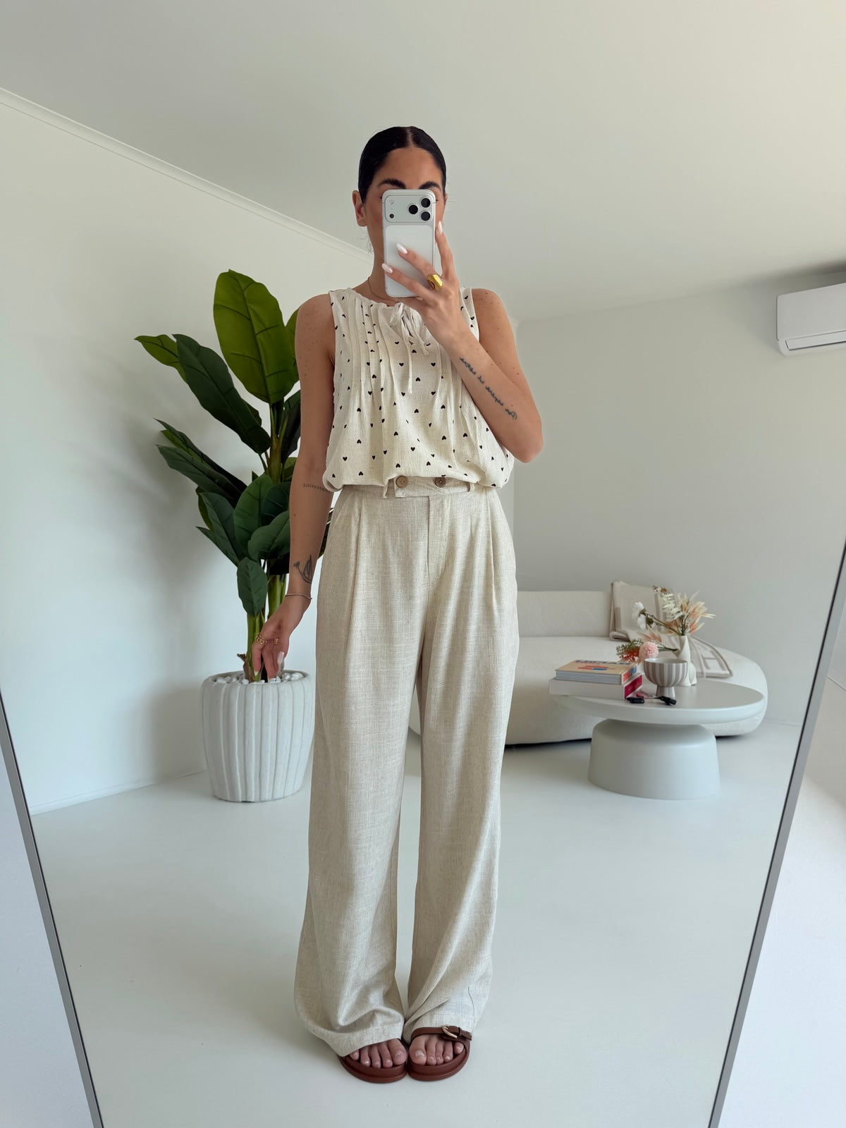 PANTALONE PALAZZO MUST BURRO