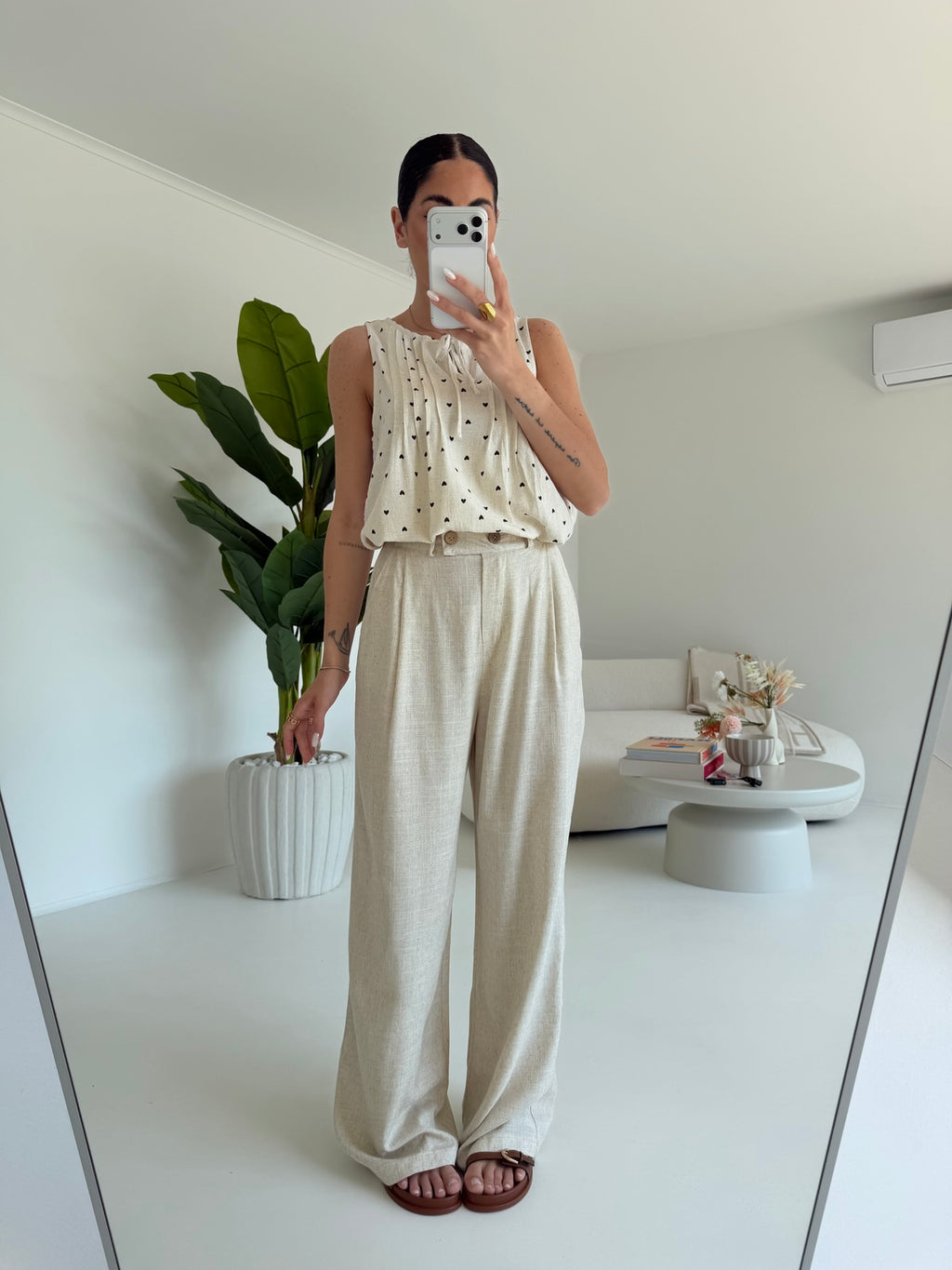 PANTALONE PALAZZO MUST BURRO