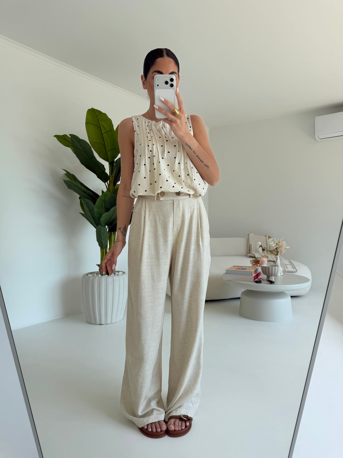 PANTALONE PALAZZO MUST BURRO