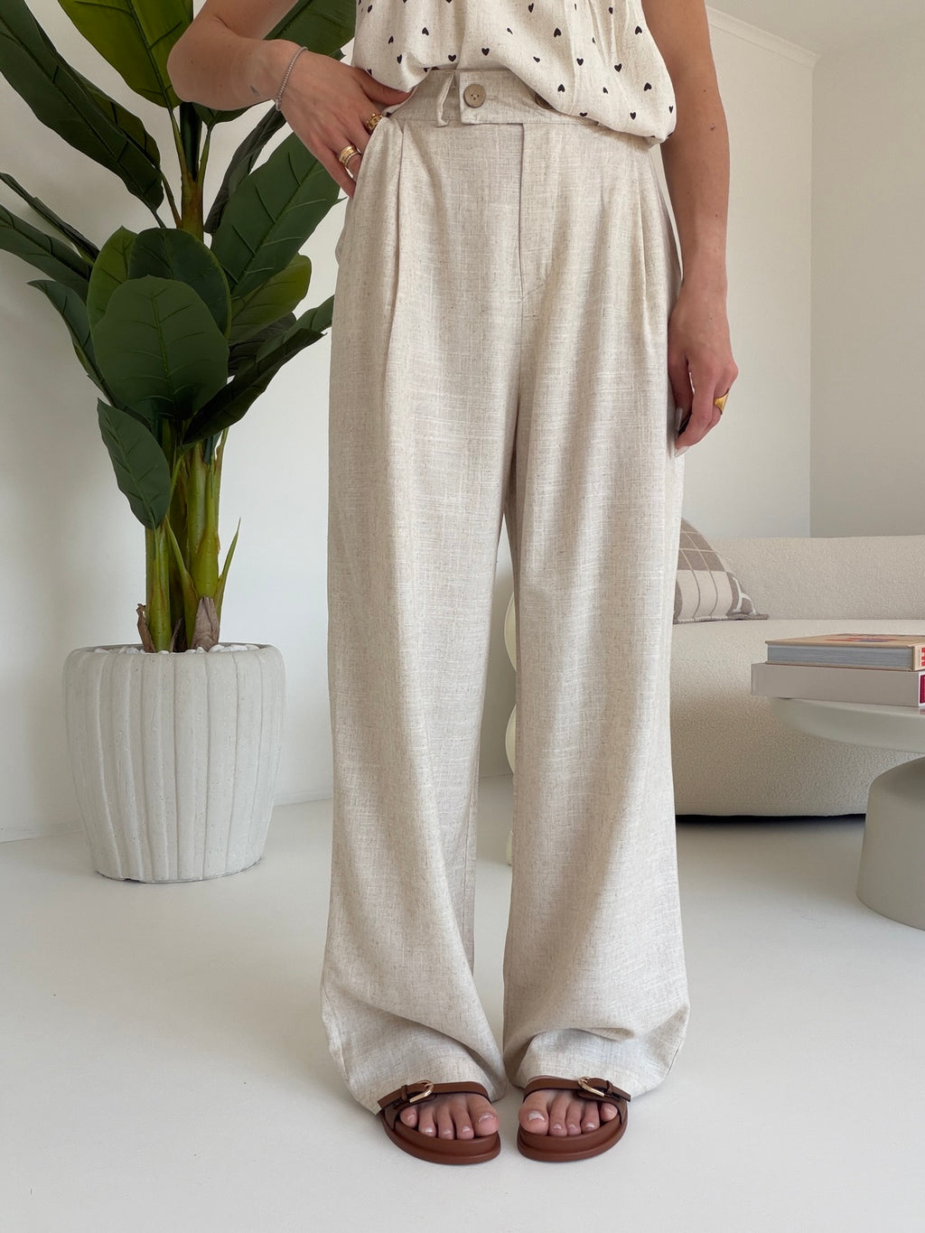 PANTALONE PALAZZO MUST BURRO