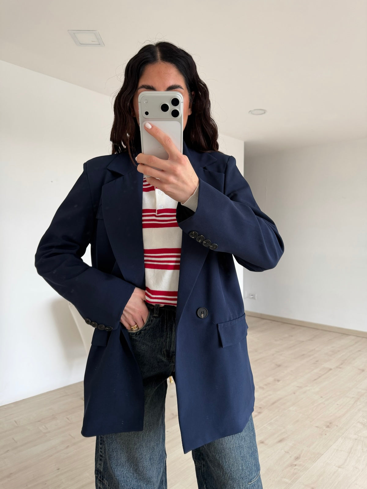 BLAZER DOPPIO BOTTONE NAVY